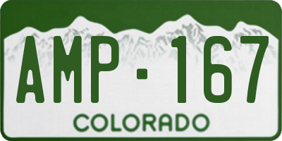 CO license plate AMP167