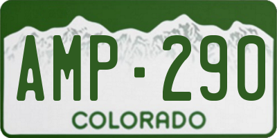 CO license plate AMP290