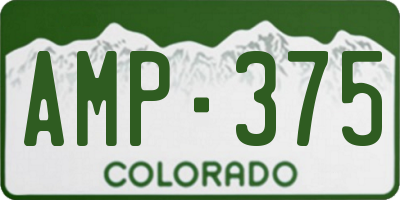 CO license plate AMP375