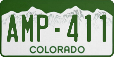 CO license plate AMP411