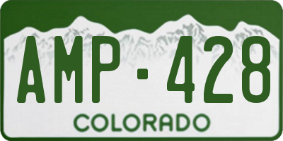 CO license plate AMP428