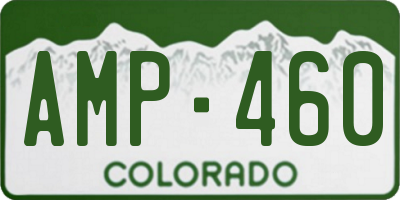 CO license plate AMP460