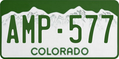 CO license plate AMP577