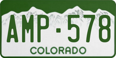 CO license plate AMP578