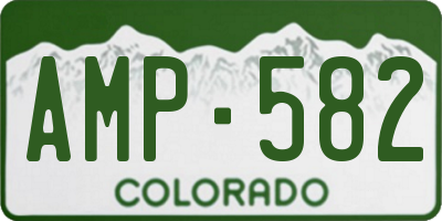 CO license plate AMP582