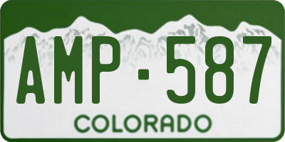 CO license plate AMP587