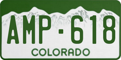 CO license plate AMP618