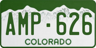 CO license plate AMP626