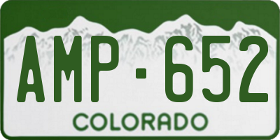 CO license plate AMP652