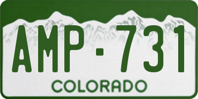 CO license plate AMP731