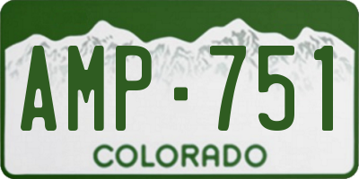 CO license plate AMP751