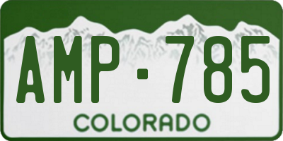 CO license plate AMP785