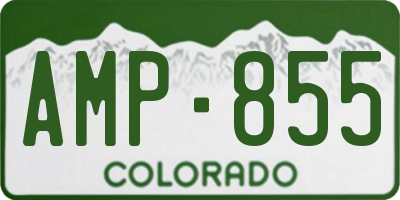 CO license plate AMP855