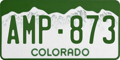 CO license plate AMP873