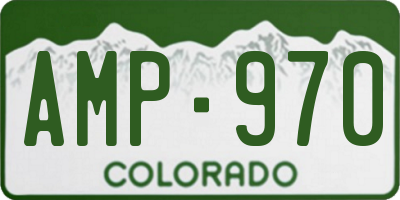 CO license plate AMP970