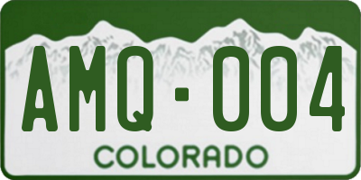 CO license plate AMQ004