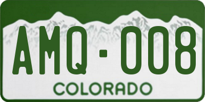 CO license plate AMQ008