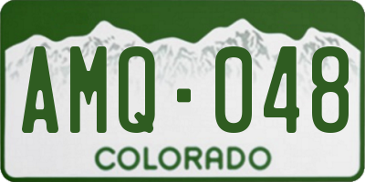 CO license plate AMQ048