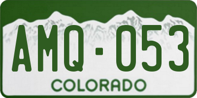 CO license plate AMQ053