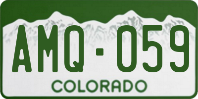 CO license plate AMQ059