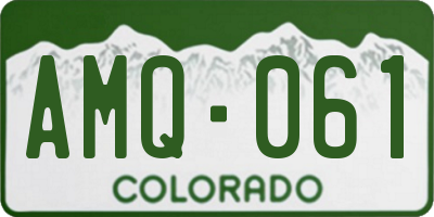 CO license plate AMQ061