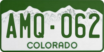 CO license plate AMQ062