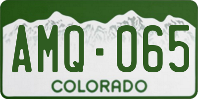 CO license plate AMQ065