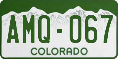 CO license plate AMQ067