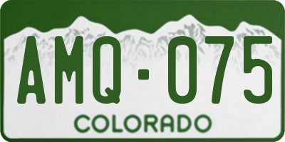 CO license plate AMQ075