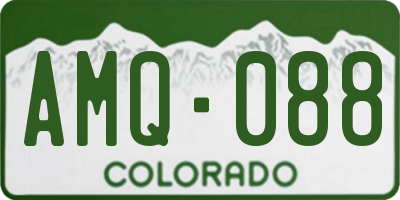 CO license plate AMQ088