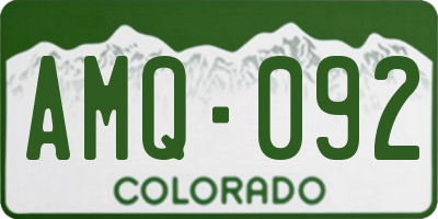 CO license plate AMQ092