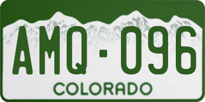 CO license plate AMQ096