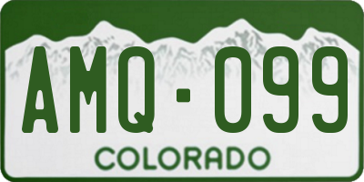 CO license plate AMQ099