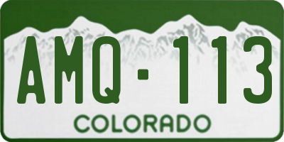 CO license plate AMQ113