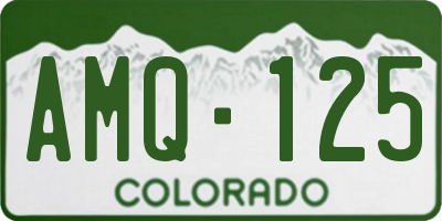CO license plate AMQ125