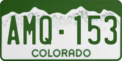CO license plate AMQ153