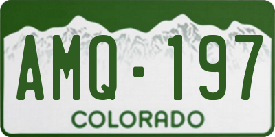 CO license plate AMQ197
