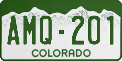 CO license plate AMQ201