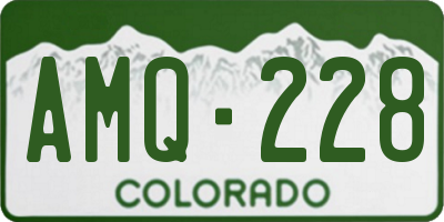 CO license plate AMQ228