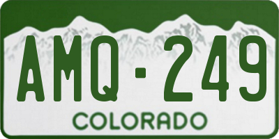 CO license plate AMQ249