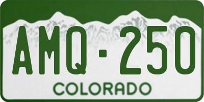 CO license plate AMQ250