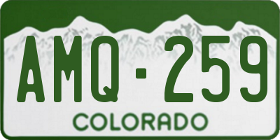 CO license plate AMQ259