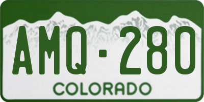 CO license plate AMQ280