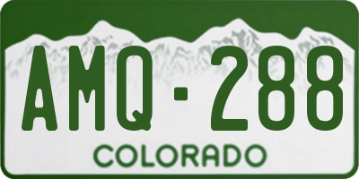 CO license plate AMQ288