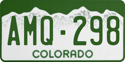 CO license plate AMQ298