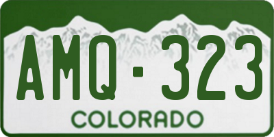 CO license plate AMQ323