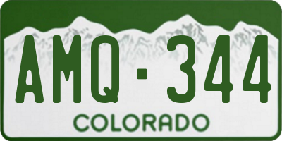 CO license plate AMQ344