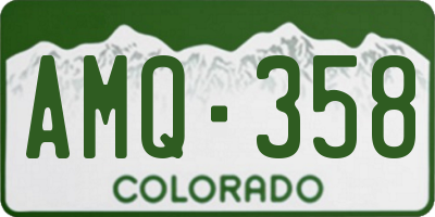 CO license plate AMQ358