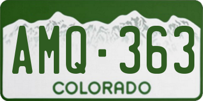 CO license plate AMQ363