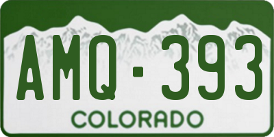 CO license plate AMQ393